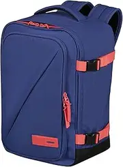 [American Tourister] Take2Cabin Ryanair Cabin Bag, 25 x 20 x 40 cm, 24 L, 0.50 kg, Hand Luggage, Aeroplane Backpack S Underseater, Purple/Pink (Dusk Purple/Sunset Coral), Purple/Sunset Coral, S,