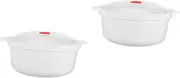 Alipis 2pcs Microwave Soup Cooker Rice Cooker Bowl Microwave Ramen Bowl Steam Heat Evenly Safe Material