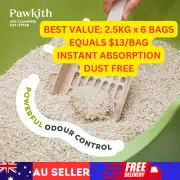 2.5KG x 6 Natural 1.5mm Biodegradable & Flushable Tofu Cat Litter Free Shipping