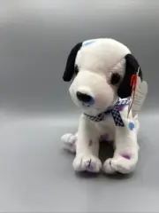 Ty Original Beanie Baby Dizzy The Dalmation White Purple & Blue Spots Dog Puppy