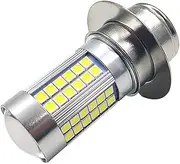 Ruiandsion P36S LED Motorcycle Headlight Bulb White 6000K Super Bright 10-30V 3030 66SMD Chips LED Bulb for Motorcycle Moto Scooter Headlight (Pack of 1)