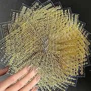 3D Gold Nail Art Stickers: 30 Sheets Self-Adhesive Nail Decals with Gold Line, Stars, Diamonds & Flower Fairy Designs for Acrylic Nails – Proxima Direct Gold Leaf Temporary Tattoo Supplies