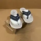 Clarks Cloud Steppers Brinkley Jazz Navy Flip Flop Sandal CushionSoft Size 8 M