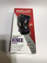 Mueller Hinged Knee Brace Wraparound Adjustable, One Size Fits Most L/XL