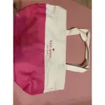 KATE SPADE 粉色拼接肩背帆布包