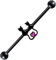 [WATIIFUFU] Industrial Cartilage Earring Big Hoop Stainless Steel Piercing Jewelry Fashionable Earring Studs