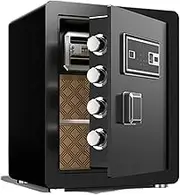 Safe, Home Safe, 0.5mm Micro-Slit Swing Door, Key + Fingerprint Opening Method, Touch Screen, Multi-Layer Cast Steel Thickened Door Panel, Office Hotel Jewelry Safe