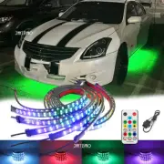 6 pcs RGB Double Row LED Underglow Lights APP Bluetooth Strip For Nissan Altima