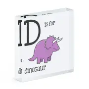 Letter D Is For Dinosaur Acrylic Photo Block Frame Alphabet Cute Animal
