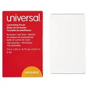 Universal UNV84642 100 per Box Clear Laminating Pouches, 2 1/4-Inch x 3 3/4-Inch