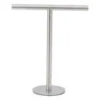 Stainless Steel Hand Towel Holder Free Standing T-Shape Towel Bar Rack (Silver)