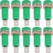 Banana Jack Socket Mount Binding Post Connector Adapter Panel High Strength Wear Resistant for Electronic Instrument (Green)