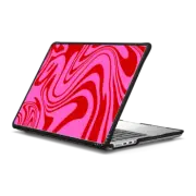 MacBook Pro 14-inch (M1 - M4) Impact Case Marble Trippy Wavy Swirl Pink Red Spiral Warp Twirl 70s Psychedelic Acid Groovy Abstract Pattern
