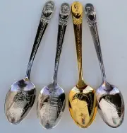 Collection Presidential Spoons JFK Adams Washington Jefferson Coca Cola 8 Total