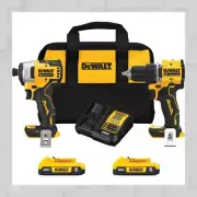 DEWALT ATOMIC 20V MAX Brushless Drill & Impact Driver Combo Kit (2.0Ah)