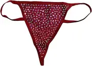 [Victoria's Secret] Very Sexy Subtle Rhinestones Shine V-String Panty Color Bold Lilac New