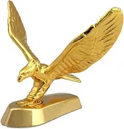 Flying Eagle Hood Ornament Sticker Birds Logo Fits Car 3D Stand Hood Bonnet Univeral Emblem Badge Decal Sculpture Ornaments Auto Styling Metal Hood Bonnet Emblem 3.7X2.6X2.6inch (Golden)