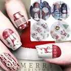 Snowflakes Snowmen Decoration Stickers Water Transfer Decals Nail Art Stickers