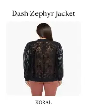 Koral Black Dash Zephyr Jacket, womens SZ Small