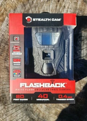 Stealth Cam Flashback 40MP Cell Hunting Trail Camera 0.4 Sec 80FT Time Lapse
