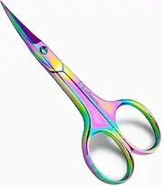 Professional Grooming Scissors - Eyebrow Scissors - Small Curved Stainless Steel Manicure & Beauty Scissor for Women