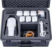 Lykus Titan MA320 Waterproof Hard Case for DJI Air 3S/Air 3, DJI RC2/RC-N3, Large Flexible Space, Up to 7 Batteries [CASE ONLY]