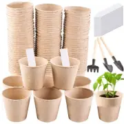 Seedling Starters Cups Round Peat Pots Nursery Garden Herb Seed Tray Planter Cup