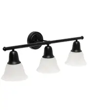 Lalia Home Essentix Contemporary Three Light Vanity Uplight Downlight Wall Mounted Fixture NoSize Black