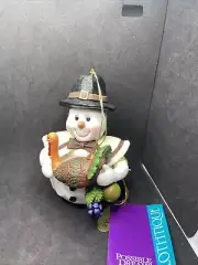 Clothtique Possible Dreams Pilgrim Frozetti Snowman Ornament 2001