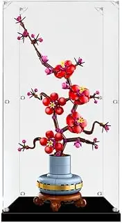 Acrylic Display Case for Lego 10369 Icons Plum Blossom Figure Storage Box Dust Proof Glue Free