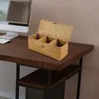 Multipurpose Storage Basket with Lid Handmade for Office Home