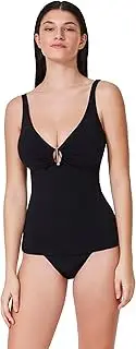 [Profile by Gottex] Women's Beyond Time Tankini Top-Built-in Soft Cups, Adjustable Straps, Front Lining, Chlorine Resistant