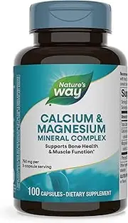 Nature's Way Calcium and Magnesium Mineral Complex, 100 Capsules, 100 Count