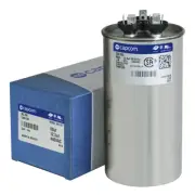 60+12.5 uF 440 VAC Genteq GE Capacitor 60/12.5 Dual MFD Run Round C46012R 25L765