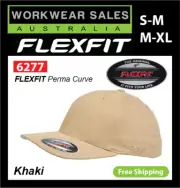 Flexfit Cap Khaki, Perma Curve Hats 6277 Caps Flex fit