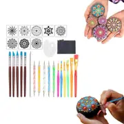 Paint 27 Piece Mandala Painting Craft Kit Dotting Tools Rock Art Other Painting Accessories