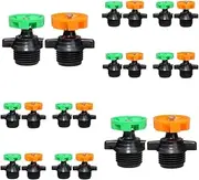 10Pcs 1/2Inch Automatic Rotating Sprinkler Heads Micro Sprinkler 360 Degree Rotation for Garden Irrigation (Orange 10pcs)