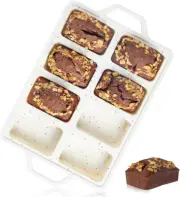 Mini Loaf Pan, Metal Reinforced Silicone Mini Bread Loaf Pan Nonstick Cornbread