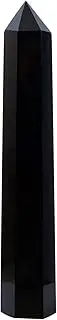 Apengshi Natural Obsidian 5.11-5.9" Healing Crystal Power Tower 6-Sided Reiki Single Point Edge Wand Purifying Stick Relieves Anxiety Stress Balancing Chakra Purifying Home Decor Gifts
