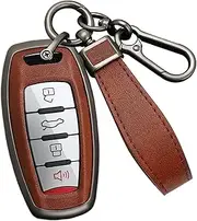 ontto Alloy Car Key fob Cover Fit for Haval H6 H7 H9 H4 Hover H2S F5 F7 F7X F7H Dargo Jolion GMW Remote leather Key case keyring Key Shell holder bag keychain