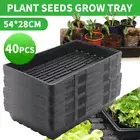 10-40pcs Garden Black Plastic Rectangle Plant Seedling Propagation Seeding Tray