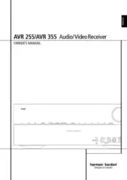 Harman Kardon AVR-255 AV Receiver Owners Manual
