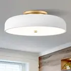 Dimmable LED Ceiling Light Fixture, 2700K-6000K 5CCT Modern Semi Flush Mount Cei