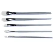 Soft Wool hair watercolor gouache brush pen oil painting art supplies wooden short silver pen rod 6 PCs paint brush set