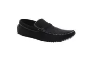 Mens Zasel Cruze Black Suede Leather Casual Boat Deck Loafers Shoes