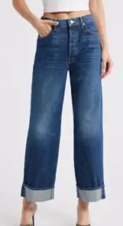 NWT Mother Lil Spitfire Nerdy Cuff Jeans Did You Bring Me Anything 29 $268+