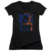 Nerf Grid - Juniors V-Neck T-Shirt