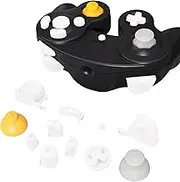 eXtremeRate White Repair ABXY D-pad Z L R Keys for Nintendo Gamecube Controller, DIY Replacement Full Set Buttons Thumbsticks & Tools for Nintendo Gamecube Controller - Controller NOT Included