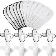 40 Pairs Disposable Slippers Non Slip Hotel Slippers Fluffy Closed Toe White Spa Slippers Indoor Guest Slippers for Men Women Home Wedding Travel Party