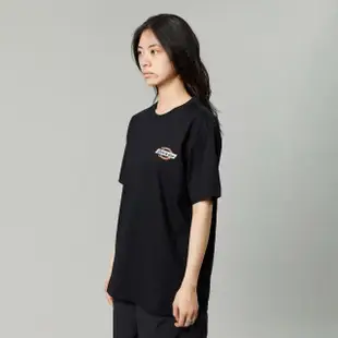 【Dickies】男女款黑色純棉品牌經典Logo印花舒適柔軟短袖T恤｜DK012962J47